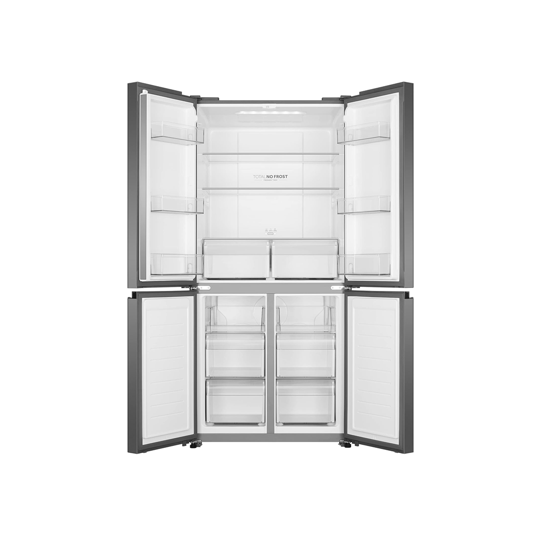 ثلاجة هاير دولاب 4ابواب 440لتر اسود زجاج-HRF-500GG