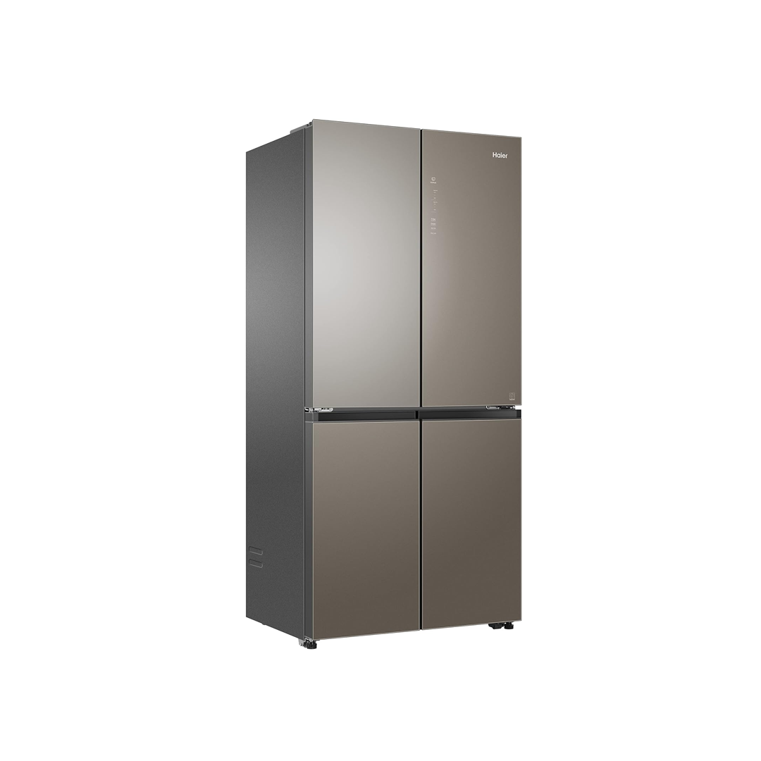 ثلاجة هاير دولاب 4ابواب 440لتر اسود زجاج-HRF-500GG