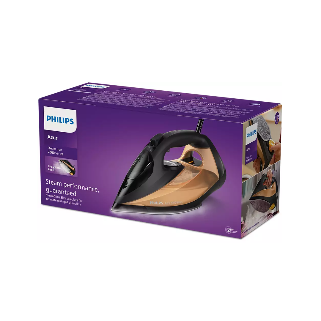 كاوية فيليبس بخار 2800 واط اسود,ذهبي-DST7040/86