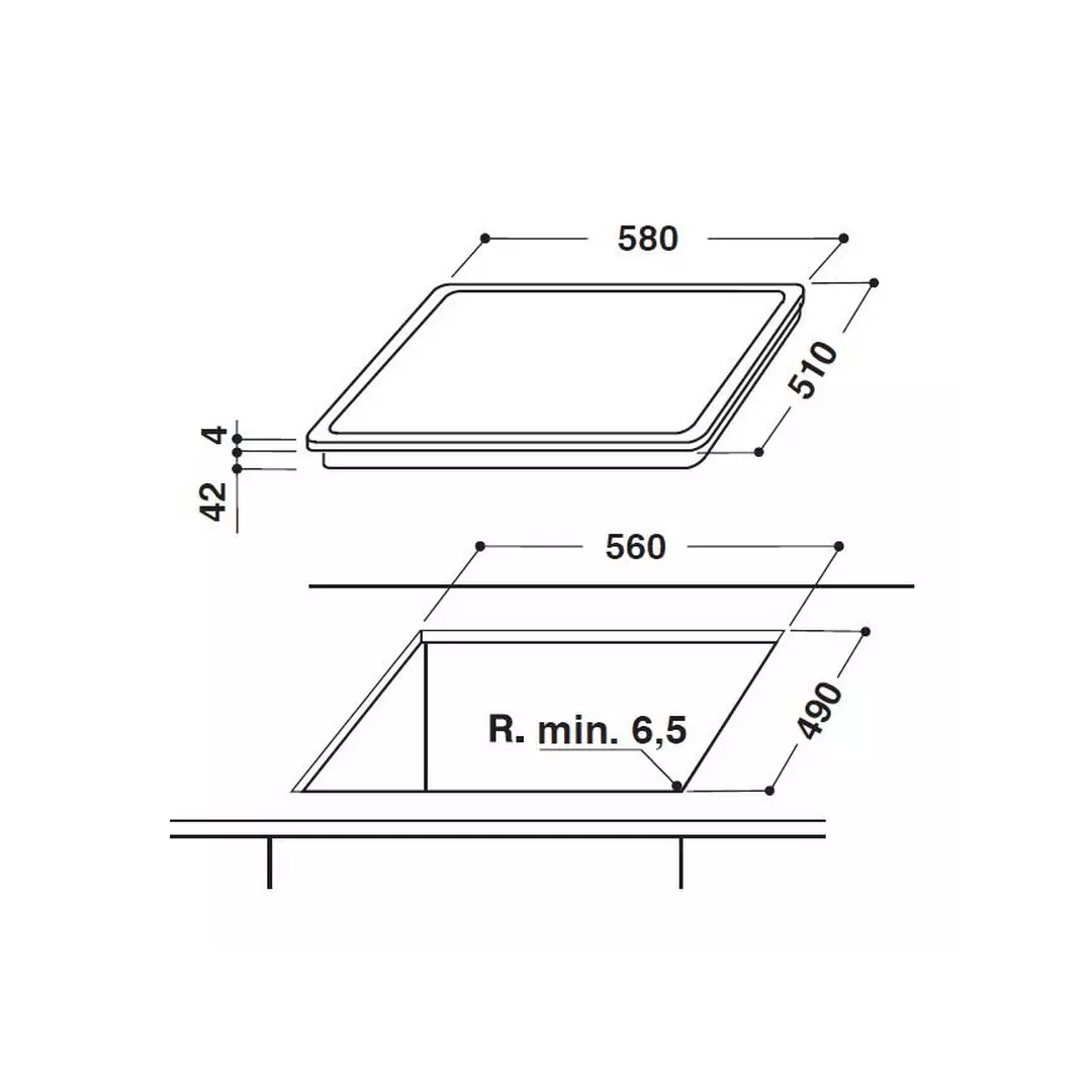 سطح سيراميك كهرباء طومسون 60سم بلت ان