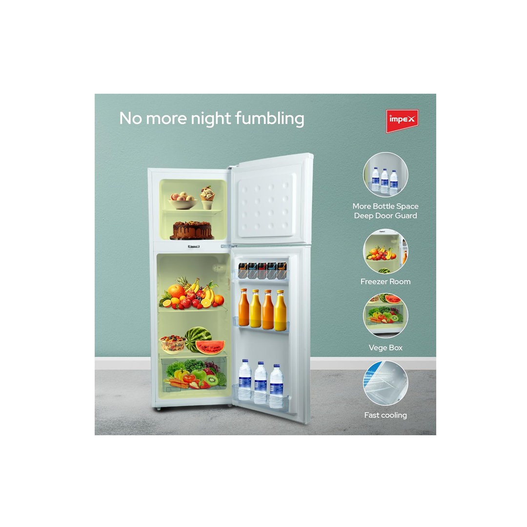 ثلاجة 2باب امبيكس 138 لتر ابيض
