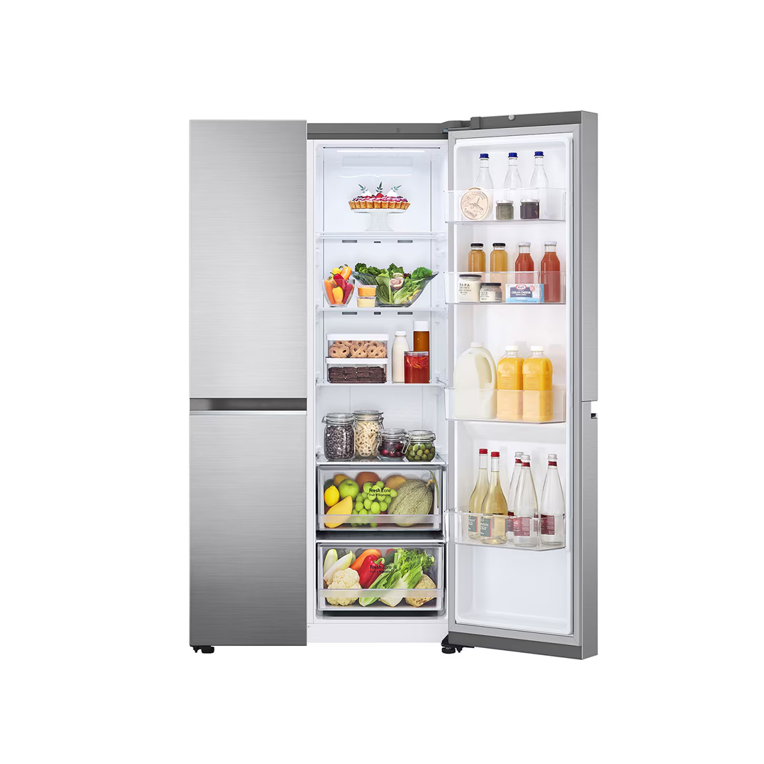 LG ثلاجة دولابي بابين 28.2 قدم, 798 لتر فضي