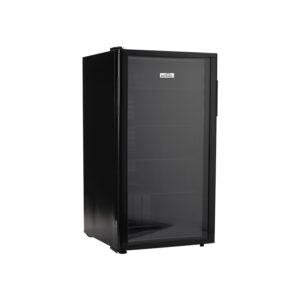 ثلاجة ميرال 92 لتر 3.2 قدم باب زجاج أسود