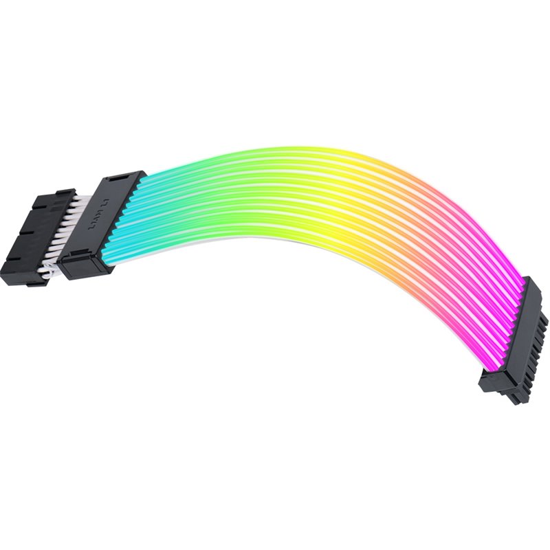 كابل تمديد اللوحة الأم اللاسلكي Lian Li Strimer 24-Pin RGB مع وحدة تحكم - Z.17701875424500282