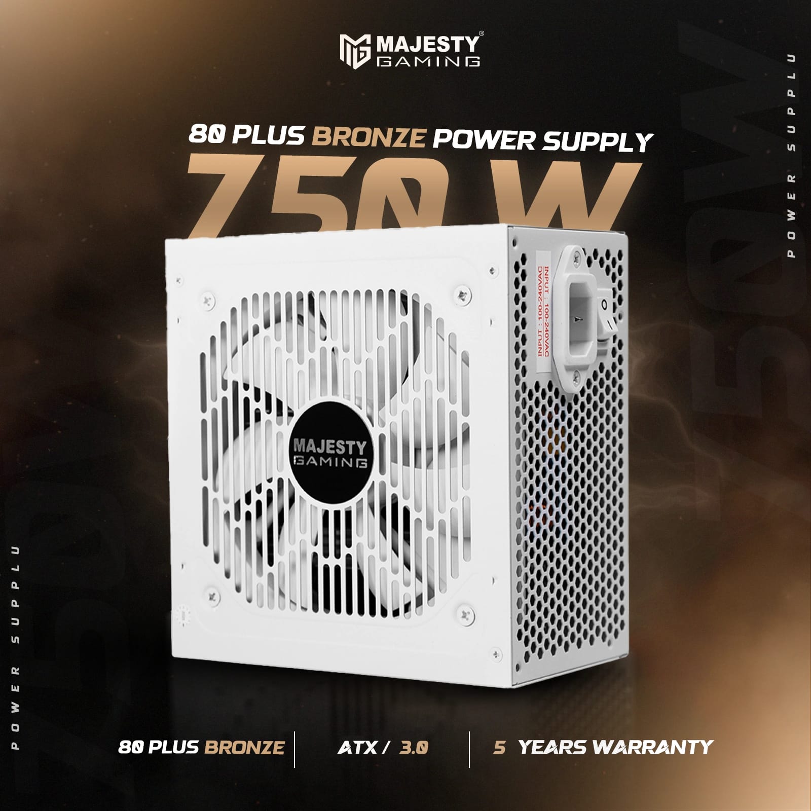 مزود الطاقة ماجيستي 750 واط برونز – غير معياري – يدعم RTX 50 _متوافق مع ATX 3.0 وPCIe 5.0 _ كفاءة 80+ Bronze - و Z.17705670197839878