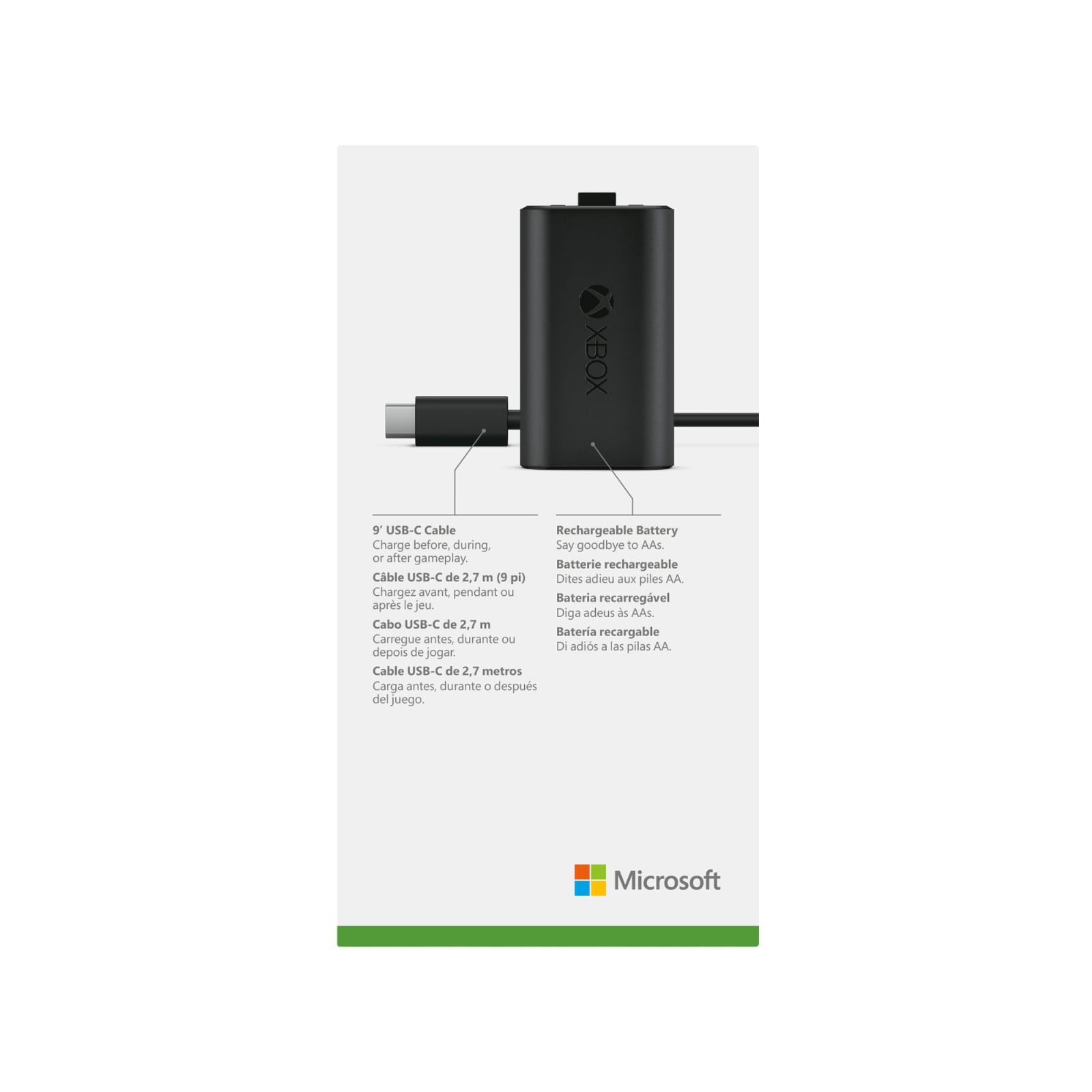 بطارية يدة تحكم xbox قابلة لاعادة الشحن مع كيبل تايب سي - Z.17688942865698276