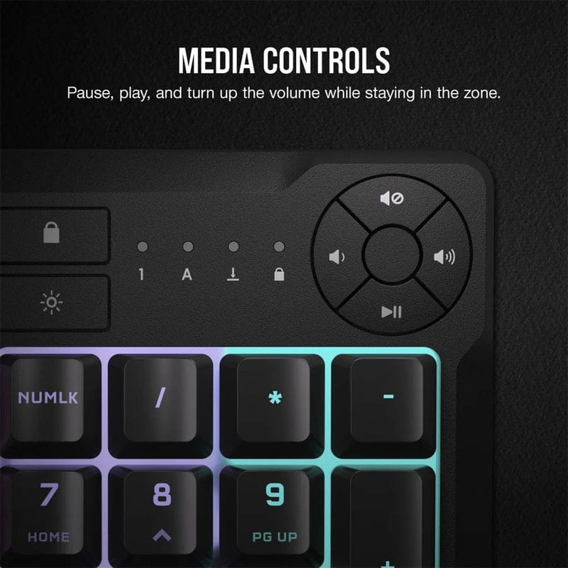 لوحة مفاتيح سلكية ديناميكية كورسير Corsair K55 Core RGB - Z.17692707983014858