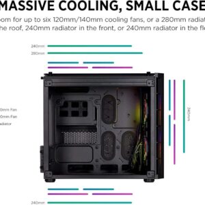صندوق كمبيوتر CORSAIR CRYSTAL 280X -MICRO ATX CASEمروحتين -لون اسود Z.17671097337169914