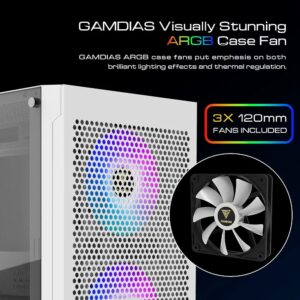 صندوق كمبيوتر GAMDIAS TALOS E3 MID TOWER ATX لون ابيض Z.17672039936756887