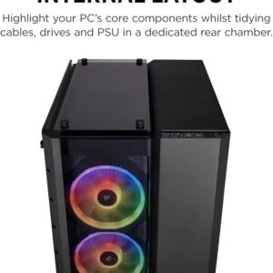 صندوق كمبيوتر CORSAIR CRYSTAL 280X -MICRO ATX CASEمروحتين -لون اسود Z.17671097337169914