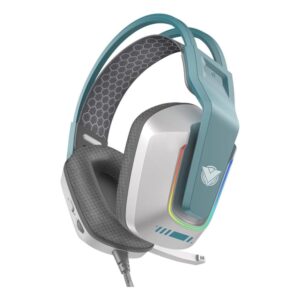سماعة ألعاب ASA A80 صوت محيطي 7.1 وإضاءة RGB - ابيض