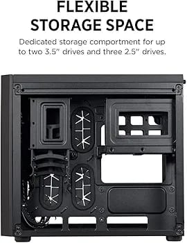 صندوق كمبيوتر CORSAIR CRYSTAL 280X -MICRO ATX CASEمروحتين -لون اسود Z.17671097337169914
