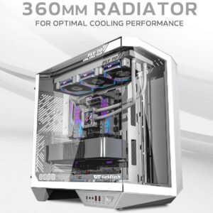 صندوق كمبيوتر DARKFLASH ARCEE DY470 LUXURY PC CASE لون ابيض -Z.17686629639924471