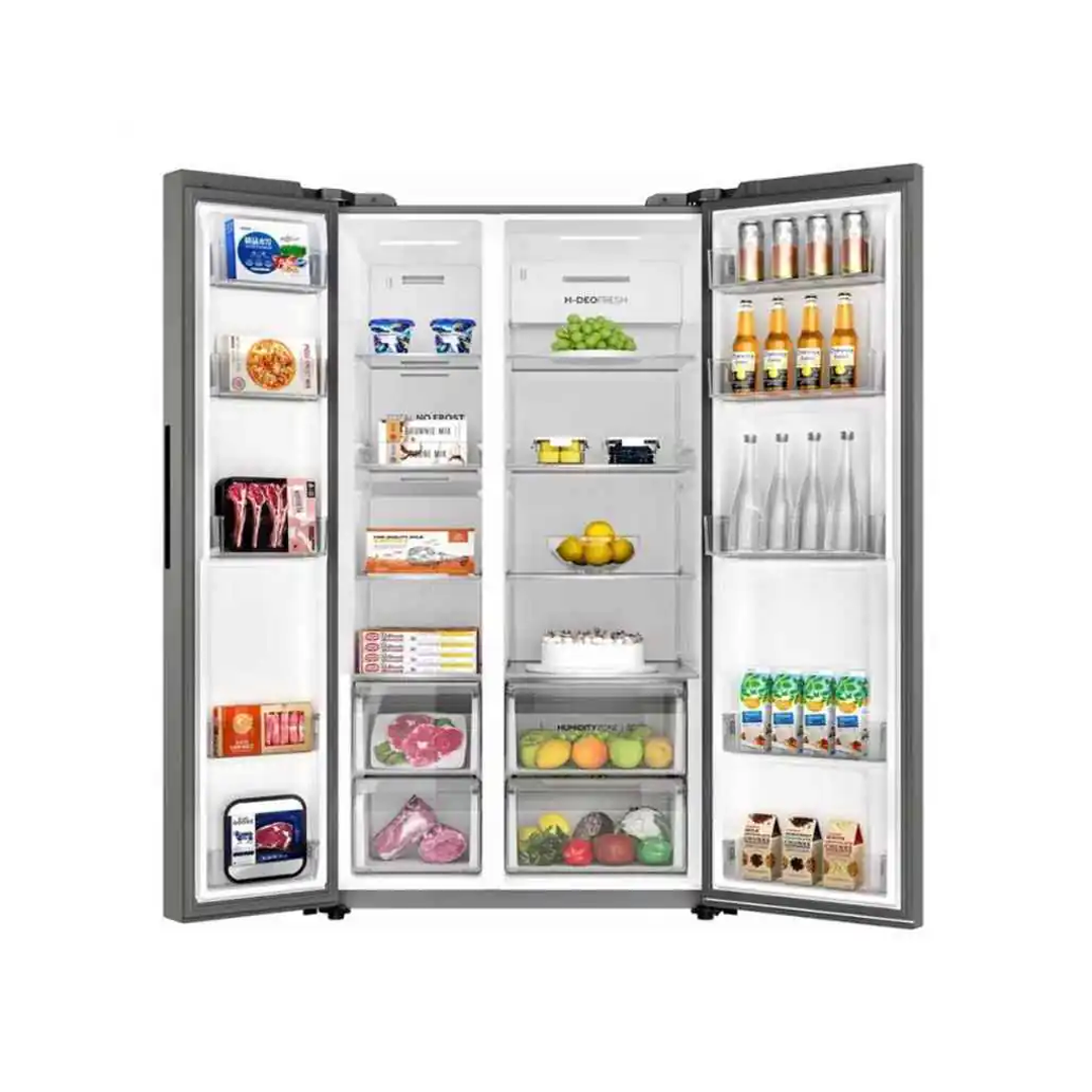 ثلاجة هاير 600 لتر بابين استيل-HRF-768SS