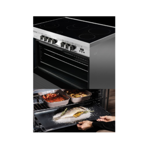 فرن جليم جاز 5عيون كهرباء سيراميك استيل-SB9624VI