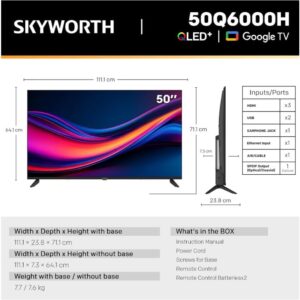 50Q6000H تلفزيون سكاي ورث 50 بوصة ذكي مشغل جوجل
