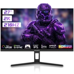 شاشة ماجيستي 27 بوصة للألعاب 2K QHD | لوحة FAST ULTRA IPS | تردد 210 هرتز | استجابة 1 ملّي ثانية | تدعم HDR400 | ألوان 134% sRGB | عمق 10-Bit | متوافقة مع G-SYNC و FreeSync | سماعات مدمجة وقاعدة مرنة.-Z.17779696347040083
