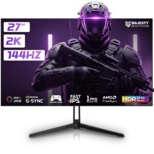 شاشة ألعاب ماجيستي 27 بوصة 2K QHD 144Hz 1ms FAST IPS HDR400 G-SYNC & FreeSync HDMI | DP | VESA)-Z.17790258081759171