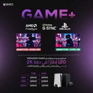 شاشة ألعاب ماجيستي 27 بوصة 2K QHD   144Hz 1ms  FAST IPS  HDR400  G-SYNC & FreeSync HDMI | DP | VESA)-Z.17790258081759171