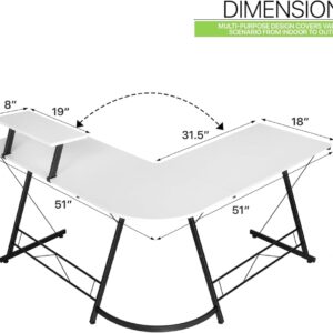 طاولة الألعاب والعمل الاحترافية L-Shape – المحطة المتكاملة للإبداع-Z.22327.27787537999999523240