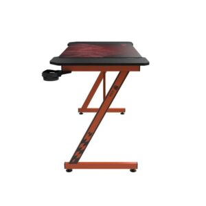 طاولة قيمنق ASA Z-Design - أسود وبرتقالي مع ماوس باد هدية -Z.17754083809141402