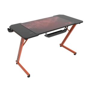 طاولة قيمنق ASA Z-Design - أسود وبرتقالي مع ماوس باد هدية -Z.17754083809141402