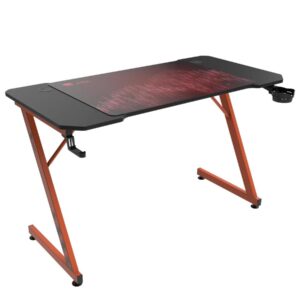 طاولة قيمنق ASA Z-Design - أسود وبرتقالي مع ماوس باد هدية -Z.17754083809141402