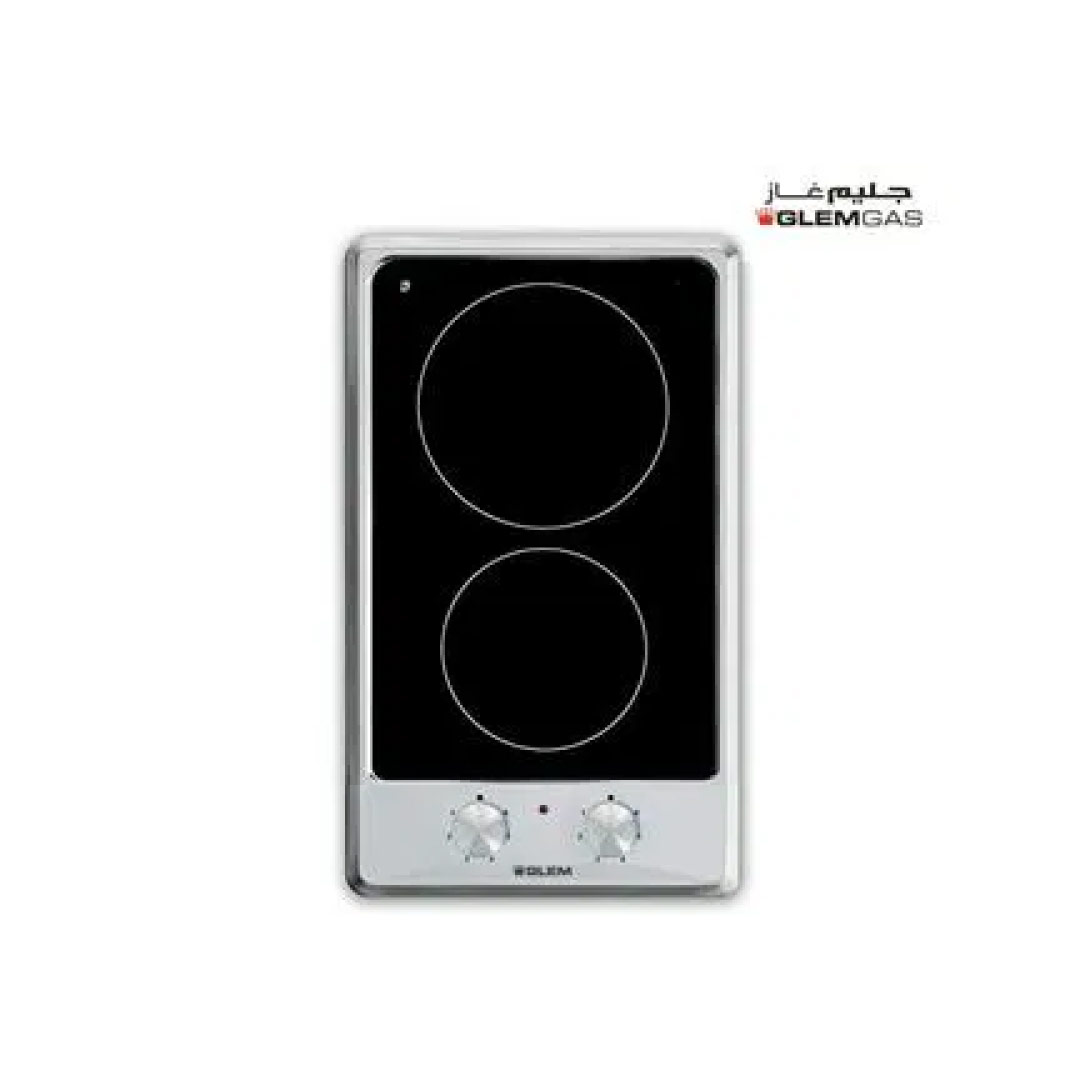 سطح جليم جاز بلت-إن 2عين كهرباء (سيراميك)، 29سم، تحكم أمامي P3FNMI | Glem Built-in Hob, 2 Electric Ceramic Hotplates, 29 cm, Front Control
