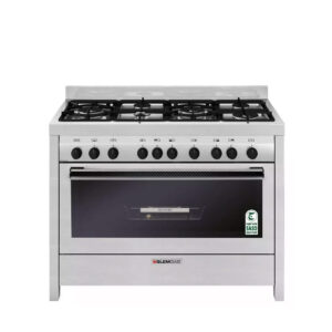 فرن جليم غاز 60*120، أمان تام، مروحتين، مقلاة هوائـية -أستيل MGW626RRAF  | Glem Gas Oven 120 × 60 cm, Full Safety, Double Fans, Air Fryer, Stainless Steel