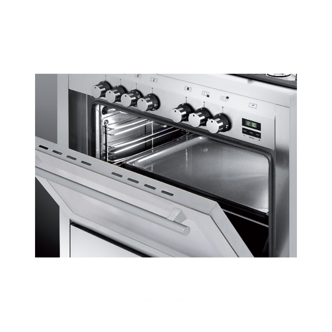 فرن جليم غاز 60 * 100 غاز,استيل امان كامل HT167GIFSMFAF | Glem Gas Cooker, 60 × 100 cm, Gas, Stainless Steel, Full Safety. - الصورة 2
