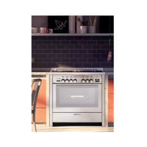 فرن جليم غاز 60 * 100 غاز,استيل امان كامل HT167GIFSMFAF | Glem Gas Cooker, 60 × 100 cm, Gas, Stainless Steel, Full Safety.