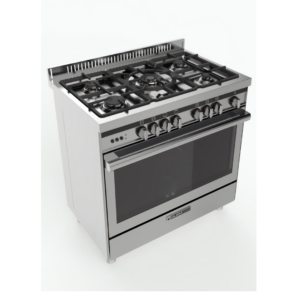 فرن جليم غاز استاند 60 * 100 استيل امان كامل ST167GIFSMFAF | Glem Gas Free-Standing Gas Cooker 100 × 60 cm, Stainless Steel, Full Safety