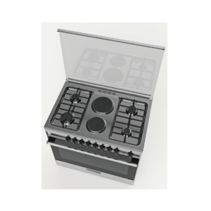 فرن جليم غاز (غاز+كهرباء) 60*90 استيل امان كامل SE966GIFSMF | Glem Gas Cooker (Gas + Electric) 90 × 60 cm, Stainless Steel, Full Safety