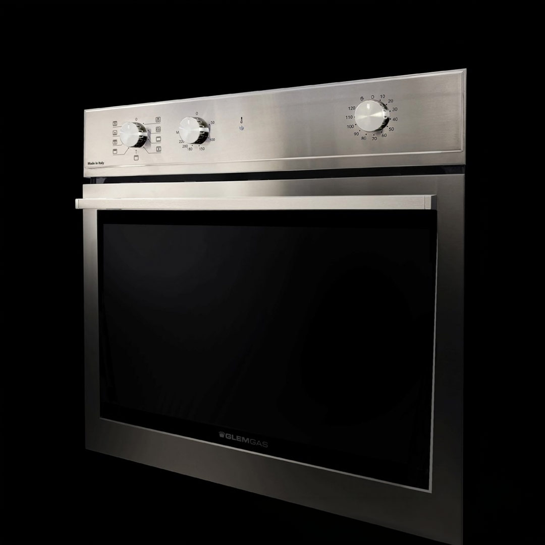 فرن جليم بلت-إن كهرباء،59.7 سم،متعدد الوظائف،9 وظائف - أستيل GFR92IX | Glem Built-in Electric Oven, 59.7 cm, Multi-Function, 9 Functions, Stainless Steel - الصورة 3