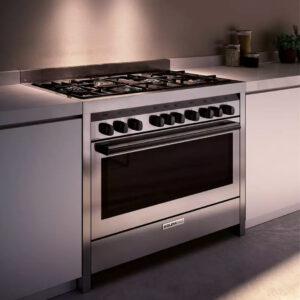 فرن جليم غاز 60*120، أمان تام، مروحتين، مقلاة هوائـية -أستيل MGW626RRAF  | Glem Gas Oven 120 × 60 cm, Full Safety, Double Fans, Air Fryer, Stainless Steel
