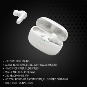 سماعة بلوتوث لاسلكية JBL Wave Beam 2 مع عزل الضوضاء - أسود -Z.17793917487086759