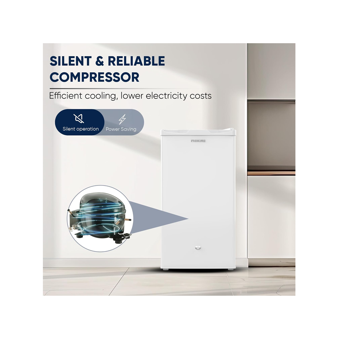 ثلاجة نيكاي 85 لتر ابيض 1باب NRF110N26W | Nikai Refrigerator 85L White 1Door - الصورة 5