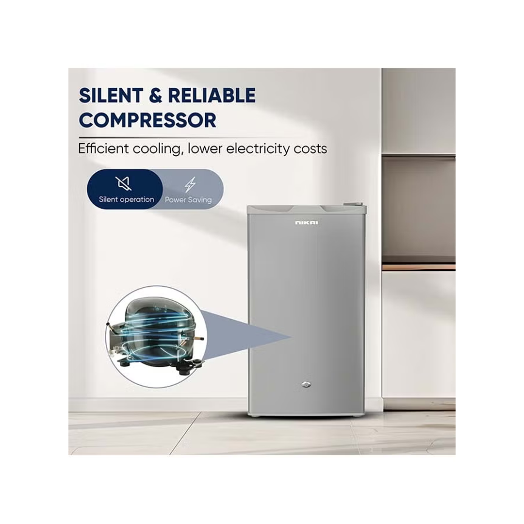 ثلاجة نيكاي 85 لتر سلفر 1باب NRF110N26S | Nikai Refrigerator 85L Silver 1Door - الصورة 6