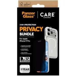 بكج حماية بانزر جلاس ملاقف 3 في 1 لسلسلة ايفون 17 برو و ايفون 17 برو ماكس | من PanzerGlass CARE -Z.17795520666208687