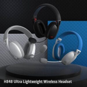 سماعة ألعاب لاسلكية ريدراجون Redragon H848 Ire Pro - أبيض ورمادي-6950376715401