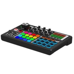 مكسر صوت احترافي وبطاقة صوت للبث المباشر ASA PROFESSIONAL MIXER A12 - أسود-0653998574703