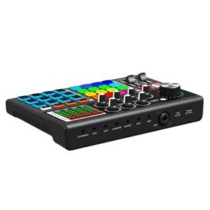 مكسر صوت احترافي وبطاقة صوت للبث المباشر ASA PROFESSIONAL MIXER A12 - أسود-0653998574703