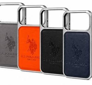 كفر بولو جلدي فاخر لآيفون 17 برو ماكس مقاوم للصدمات - Polo Luxury Case - ORANGE-Z.22327.435495809999990510812