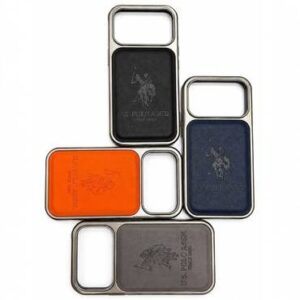 كفر بولو جلدي فاخر لآيفون 17 برو ماكس مقاوم للصدمات - Polo Luxury Case - ORANGE-Z.22327.435495809999990510812