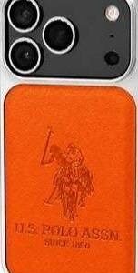 كفر بولو جلدي فاخر لآيفون 17 برو ماكس مقاوم للصدمات - Polo Luxury Case - ORANGE-Z.22327.435495809999990510812