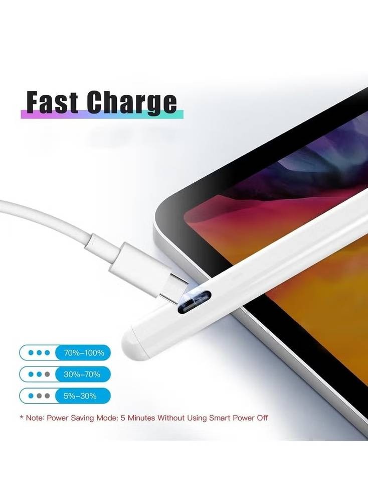 قلم لمس ذكي عالمي CHAPPELINE Stylus Pen شحن Type-C للأجهزة اللوحية - لون أبيض-6973023471246 - الصورة 5
