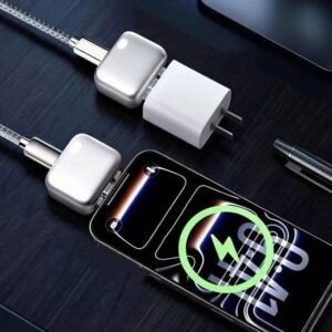 فاصل الشحن الذكي X01 لمنفذ تايب سي Type-C مع ميزة الفصل التلقائي لحماية البطارية - لون فضي-3310900001272