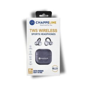 سماعة CHAPPELINE BL23 TWS اللاسلكية الرياضية بتصميم مشبك الأذن وبلوتوث 5.3 - لون أسود و ابيض-6976944810682