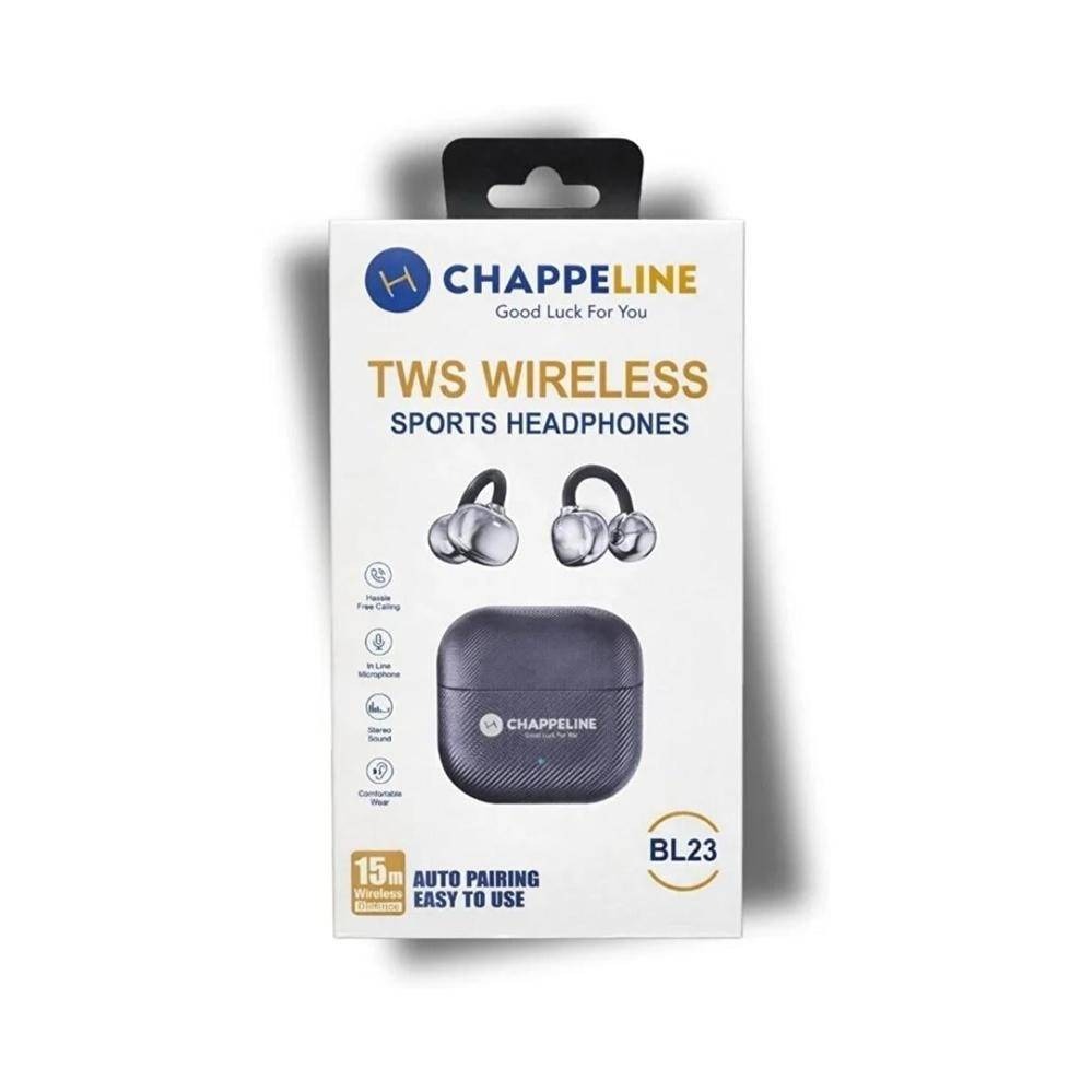 سماعة CHAPPELINE BL23 TWS اللاسلكية الرياضية بتصميم مشبك الأذن وبلوتوث 5.3 - لون أسود و ابيض-6976944810682 - الصورة 5