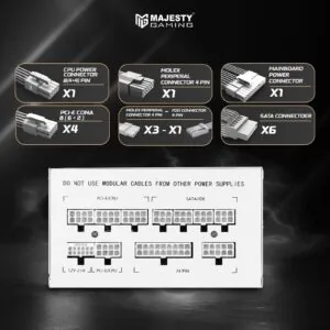 مزود الطاقة ماجيستي 850 واط برونز أبيض – غير معياري – يدعم RTX 50 _متوافق مع ATX 3.0 وPCIe 5.0 _ كفاءة 80+ Bronze و Z.17775341642701519